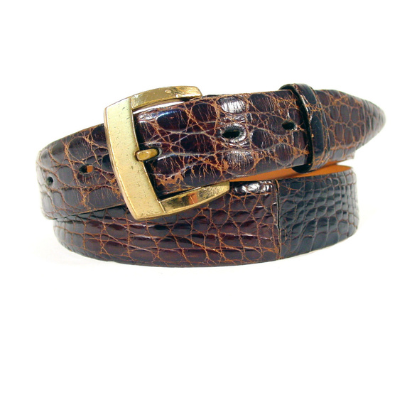 genuine alligator belt mens